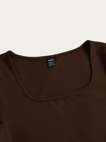 SHEIN EZwear 3 件套女式短袖短款修身休闲 T 恤上衣，夏季 - 彩色 - 查看 8