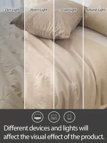 花卉刺繡被套套裝不附帶內芯