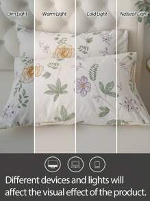 2 件 100% 涤纶花卉信封枕套，无填充物 - 彩色 - 查看 4