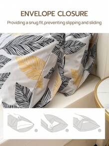 2pcs 100% Polyester Floral Envelope Pillow Cover, No Pillow Insert - Multicolor - View 5