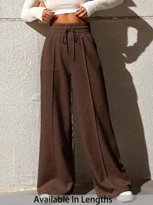 SHEIN Tall CURVE 大码女式时尚休闲宽松直筒运动裤