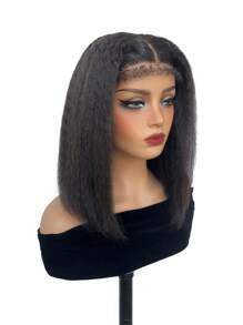 TrueHD 9AM HAIR STORE 无胶高清蕾丝蓬松直发 6*4 4C 型发际线蕾丝闭合假发 自然色 即戴即走 10-14 英寸波波头 180% 密度 预剪高清蕾丝 高品质 打造迷人造型 适合女性日常佩戴 假发 女士礼物 - SNatural - 查看 6