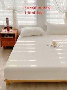 1件装简约纯色舒适单人床笠