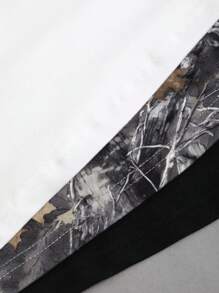 SHEIN Unity 1pc Rectangular Neckline, Cropped, Snug-Fit, Low-Cut, Fitted Satin Grain Print Tank Top - Multicolor - View 5