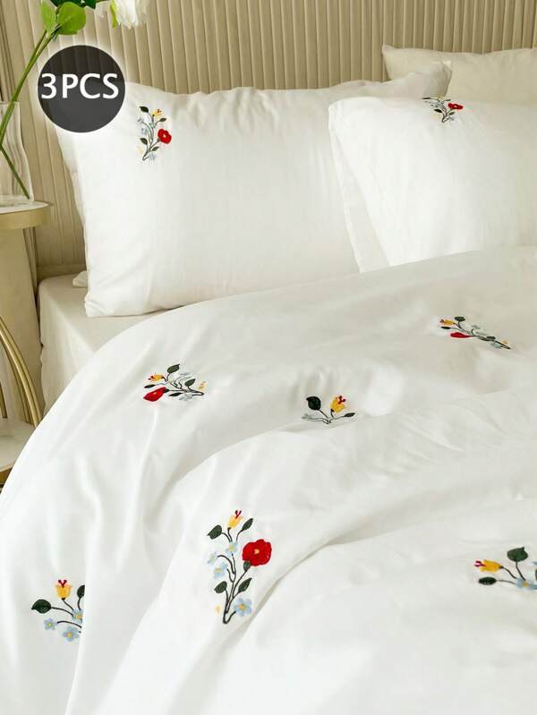 Ensemble de housse de couette (sans bourre) à broderie
