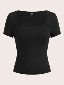 SHEIN EZwear 3 件套女式短袖短款修身休闲 T 恤上衣，夏季 - 彩色 - 查看 5