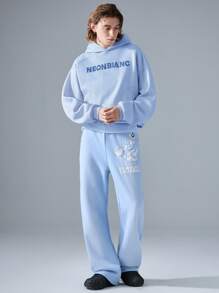 NEON BLANC Pantalones de chándal tejidos de color azul claro para hombre - Celeste - Ver 6