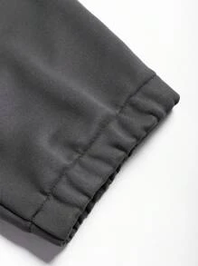 Gym Rark Calça de corrida masculina cinza com cintura ajustável por cordão e punhos canelados. - Cinza escuro - Ver 7