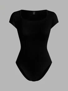SHEIN EZwear 4 件套女士圆领短袖紧身衣，多色，适合夏季 - 彩色 - 查看 8