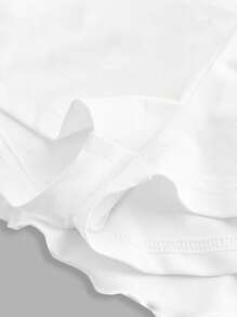 SHEIN MOD 2pcs Set Women's Casual Minimalist Ruched Waist A-Line Ruffle Skirt,Concert Women,Cruise Women,Club Women Sexy Suitable For Going Out Chic Dress - Multicolor - View 3