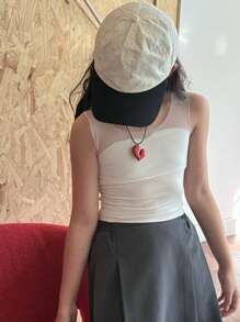DAZY 青少年女孩纯色简约时尚休闲日常吊带背心