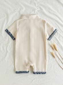 SHEIN Vintaside Kids 1 pieza Pelele de bebé niño con manga corta