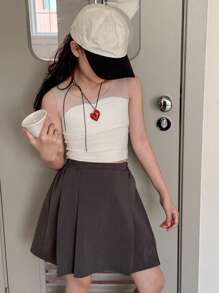 DAZY 青少年女孩纯色简约时尚休闲日常吊带背心