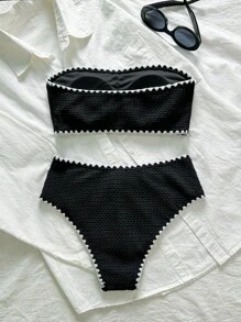 Swim Mod Bộ đồ bơi & bikini vải họa tiết mùa hè cho nữ Springbreak Beach Resort - màu đen - Xem 2