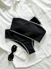 Swim Mod Bộ đồ bơi & bikini vải họa tiết mùa hè cho nữ Springbreak Beach Resort - màu đen - Xem 1