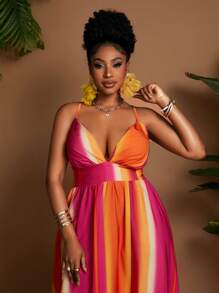 Maweii Casual Sleeveless Simple Style Dress, Suitable For Daily Wear - Hot Pink - View 2