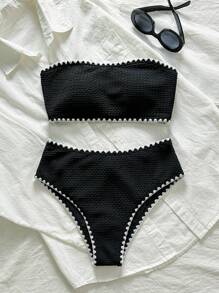 Swim Mod Bộ đồ bơi & bikini vải họa tiết mùa hè cho nữ Springbreak Beach Resort - màu đen - Xem 3