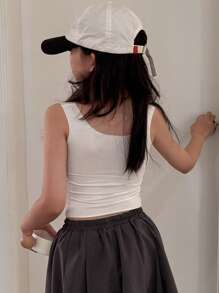 DAZY 青少年女孩纯色简约时尚休闲日常吊带背心