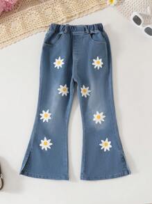 SHEIN Conjunto de camiseta y pantalones casuales minimalista para niña, para uso diario
