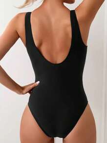 Swim SPRTY Conjunto de tankini de bloques de color y rayas para mujer