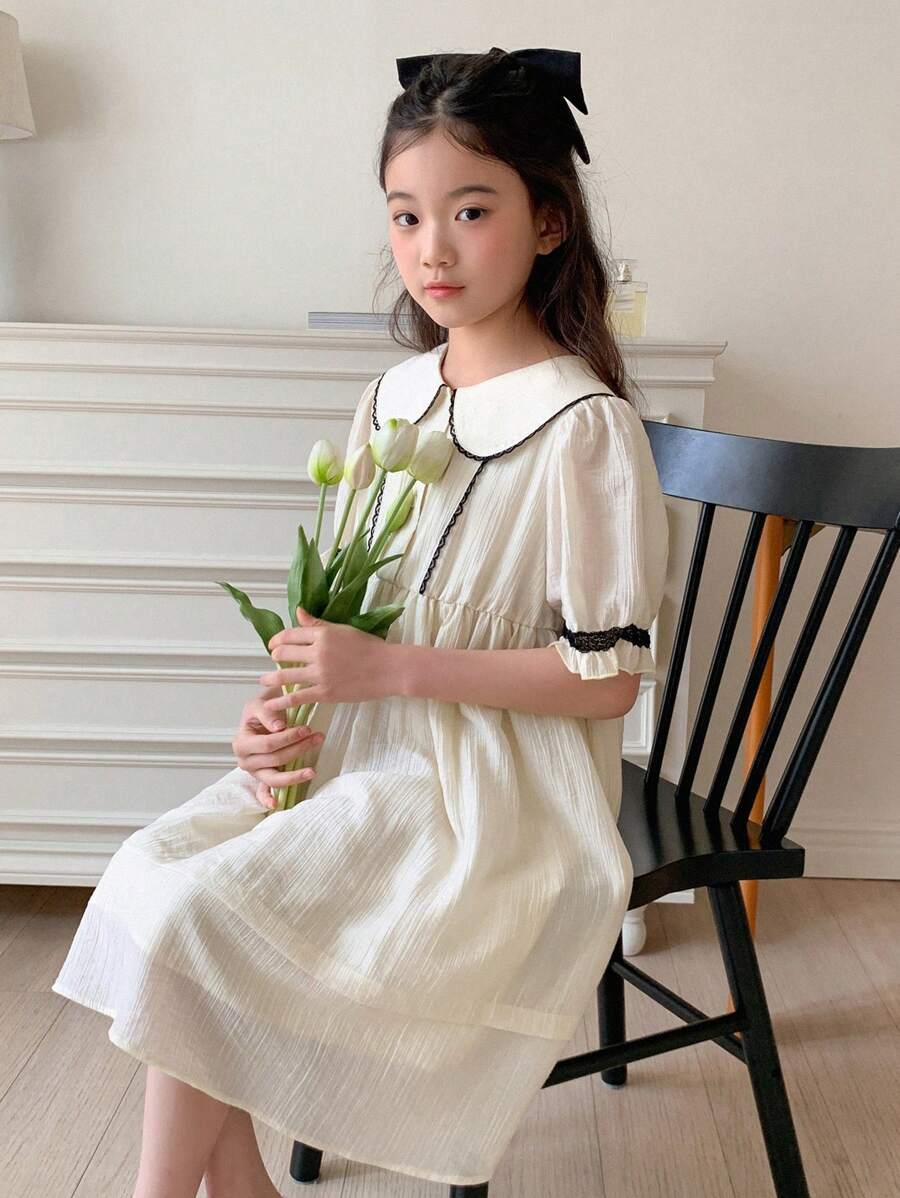 DAZY Tween Girl Fall Dress,Back To School Clothes - White - View 1