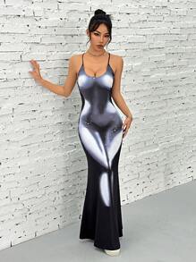 SHEIN EZwear Vestido casual largo, moda minimalista, para uso diario