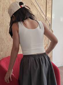 DAZY 青少年女孩纯色简约时尚休闲日常吊带背心