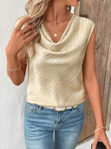 Ellevyn Women's Elegant Champagne Satin Cowl Neck Sleeveless Top,Business Casual Woman Modesty Clothes Women,Shirts Women,Funny Shirts,Suitable For Everyday Elegant Wear,Blue Top,Lace Top,Vacation Outfits Woman,Summer Outfits For Women,Business Casual Woman,Going Out Tops Women ,Office Wear Women,Spring Outfits For Women,Festival ,Old Money, Short Sleeve Tops Women,Elegant Woman Clothing,Modesty Clothes Women,Casual Tops Women,Spring Break,St Patrick Day Shirt