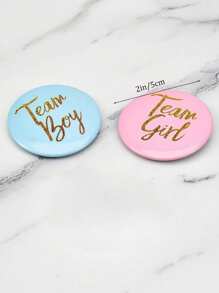 20 件/30 件性别揭示婚礼派对装饰徽章、派对配饰、装饰品、 - 彩色 - 查看 2