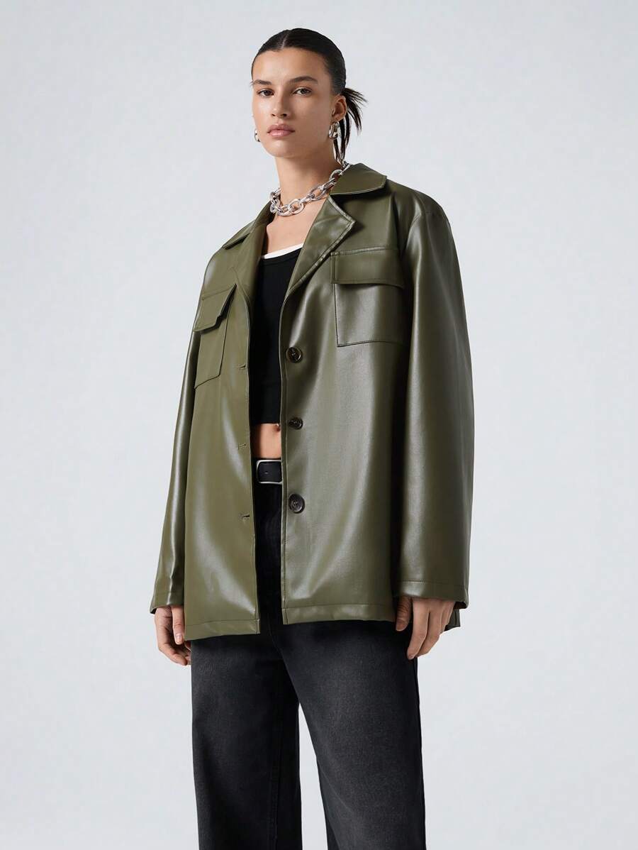 LYSMO Contrast Lace Raglan Sleeve Waffle Knit Sweatshirt, Ladies Spring/Fall Casual Contrast Lace Long Sleeve Round Neck Regular Fit Regular Green Raglan Sleeve Pullovers Women Hoodies - Army Green - View 1