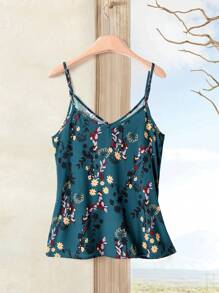 Rusticease Débardeur casual à imprimé floral pour femmes