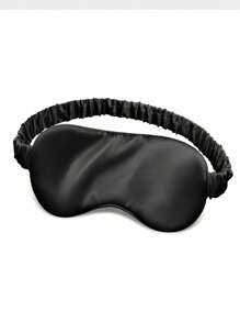 1件/2件 20.5厘米*9.5厘米真丝睡眠眼罩 双层丝缎松紧带眼罩 透气舒适眼罩 适合旅行、午睡、学校、办公室、露营 黑色和粉色可选 - 彩色 - 查看 1