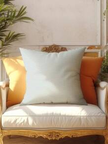 4pcs Light Green Striped Pillow Covers, Super Soft Comfortable Texture, Popular Model, Home Decorative Pillow Cases For Sofa, Living Room, Bedroom, Without Pillow Insert - Multicolor - View 11