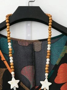 Linhara Plus Size Women Woven Ginkgo Floral Patchwork Ruffle Hem Regular Fit Short Sleeve Dress, Summer Outfits For Women, Suitable For St. Patrick's Day, Rave, Festival, Spring Break, Boho