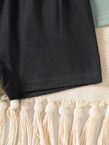 SHEIN Playful Pals 4-Pack Baby Boy Plain Knit Casual Versatile Shorts - Multicolor - View 5