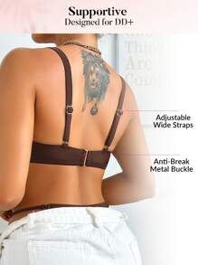 Swim DD+ DD+ Cup Women Molded Shelf Bra One Piece Swimwear Top