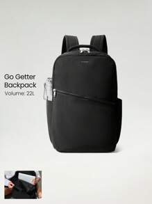 GLOWMODE 22L Go Getter Laptop Sleeve Multi-Pocket Zip Pocket Everyday Backpack Daily Casual - Black - View 1