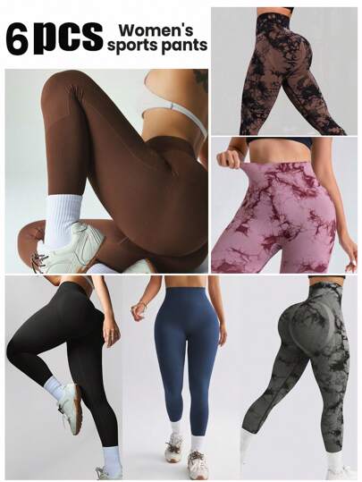 SHEIN 简约高腰无缝弹力运动紧身裤