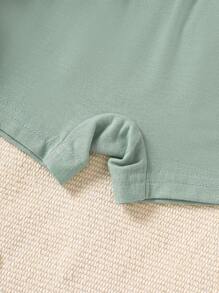 SHEIN Playful Pals 4-Pack Baby Boy Plain Knit Casual Versatile Shorts - Multicolor - View 4