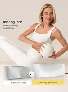 GLOWMODE All-Day Long Second-Skin Ultra Lightweight Seamless A/B/C Cup Full Coverage Sports Bra Low Impact Yoga Daily Removable Cups