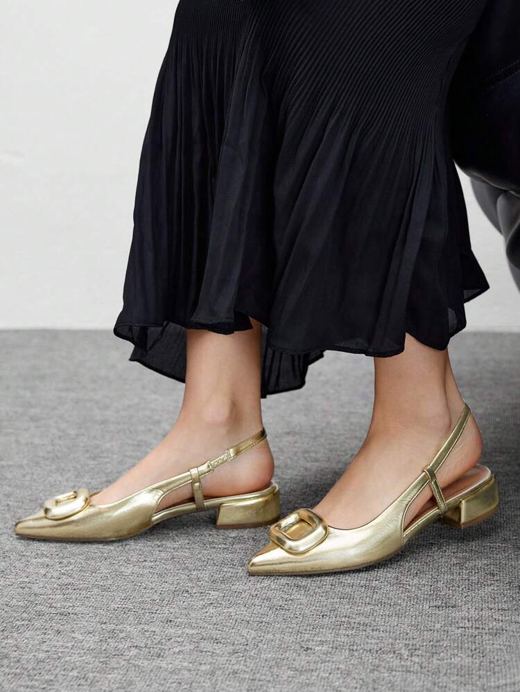 CUCCOO BIZCHIC Women Plain Pointed Toe Minimalist Flat Shoes, Casual Daily Wear For Christmas Spring Shoes