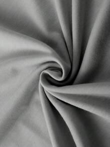 Manfinity Homme 男士休闲简约字母印花短袖 T 恤，男士 T 恤，男士 T 恤，男士 T 恤 - 淺灰色 - 查看 8