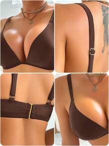 Swim DD+ DD+ Cup Women Molded Shelf Bra One Piece Swimwear Top