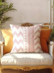 4 件不对称条纹抱枕套，超柔软舒适，畅销品，装饰枕套，适用于家庭、沙发、客厅、卧室，无枕芯 - 彩色 - 查看 5