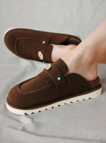 Solecia Retro Casual Versatile Minimalist Flat Loafers Spring Shoes Spring Break Easter - Coffee Brown - View 2