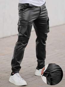 Manfinity LEGND 男士纯色休闲裤，简约时尚，适合日常穿着，男士工装裤，秋季