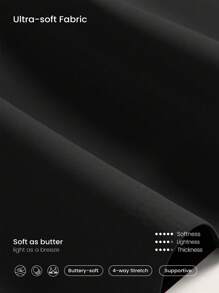 GLOWMODE All-Day Long Second-Skin Ultra Lightweight Seamless A/B/C Cup Full Coverage Underarm Longline Sports Bra Low Impact Yoga Daily Removable Cups Spring Fall Winter - Black - View 5