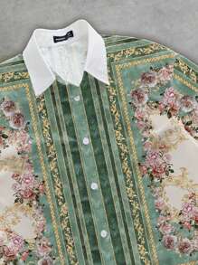 Manfinity Hypemode Men's Casual Mature Luxurious Holiday Print Shirt