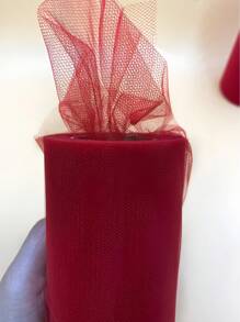 SHEIN 1 pezzo Rotolo di tulle per tutu da ballerina rosso, dimensioni 15cm*2200cm, per fai da te, decorazioni per matrimoni, feste, gonne per tavoli, decorazioni per feste di San Valentino e compleanni
