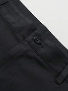 Manfinity AFTRDRK Conjunto de traje de unicolor simple: Chaqueta y pantalones, uso diario de moda casual